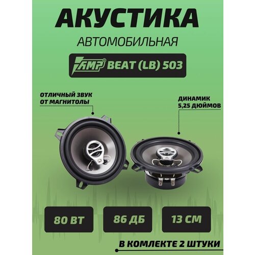 Автомобильная акустика коаксиальная AMP BEAT 503 Комплект 2 динамика 246800₽