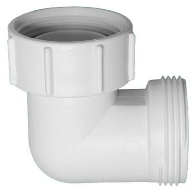 Отвод McAlpine 1 1/4 ВР(г) х 1 1/4 НР(ш) 90° пластиковый для внутренней канализации