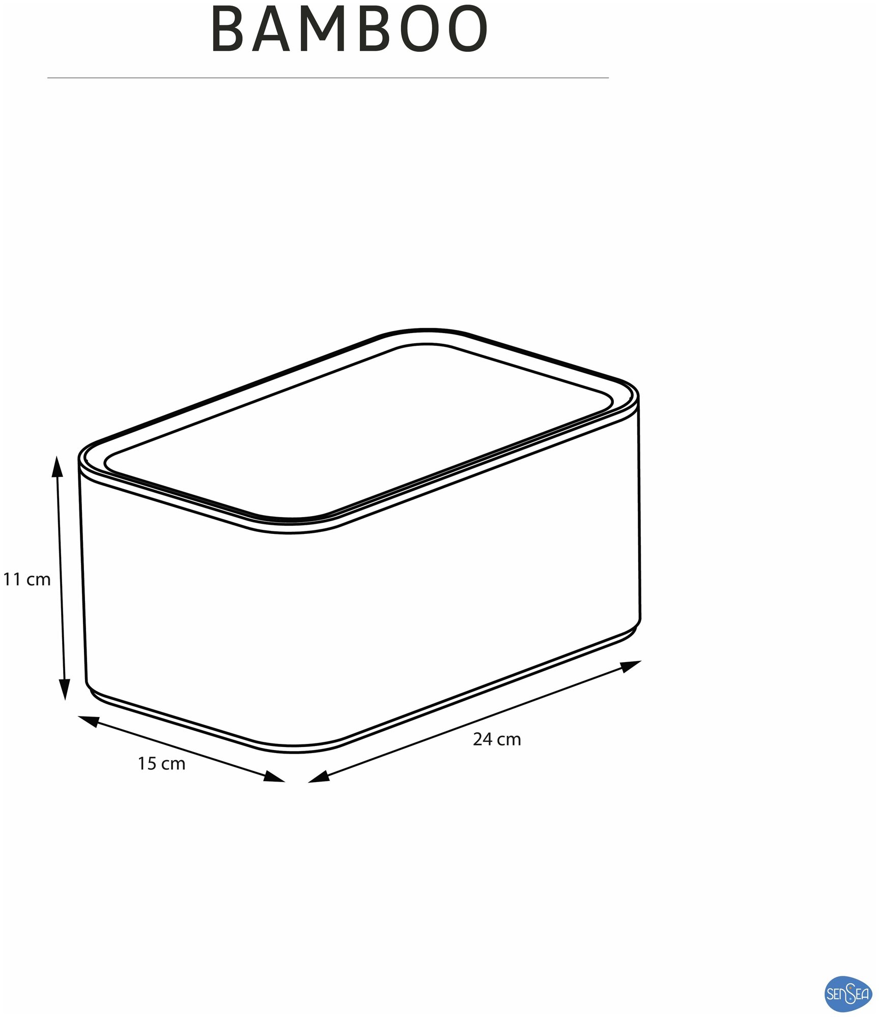 Корзина для хранения Sensea Bamboo 24x15x11 см - фотография № 9