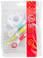 Набор щеток Happy Baby Oral Care Kit 0+ красный/салатовый/мятный