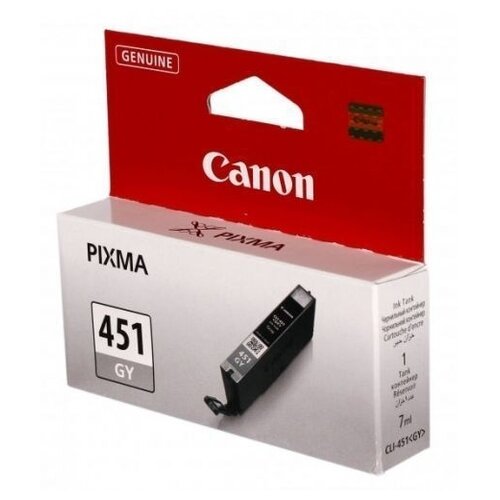 Картридж Canon CLI-451GY (6527B001), 780 стр, серый