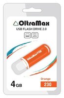 Флешка OltraMax 230 4GB оранжевый