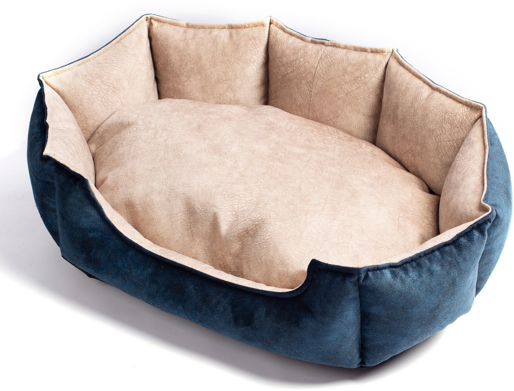 Лежак с подушкой для собак и кошек малых и средних пород, 60х40 см