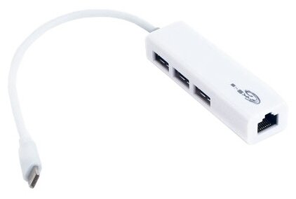 Разветвитель Ks-is USB Type C - 3 x USB 2.0 + RJ-45 LAN (KS-339)