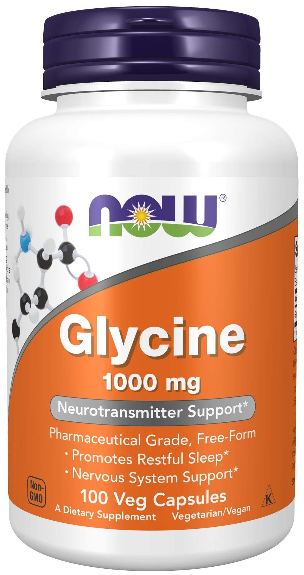 Glycine капс., 1000 мг, 250 мл, 150 г, 100 шт., нейтральный, 1 уп.