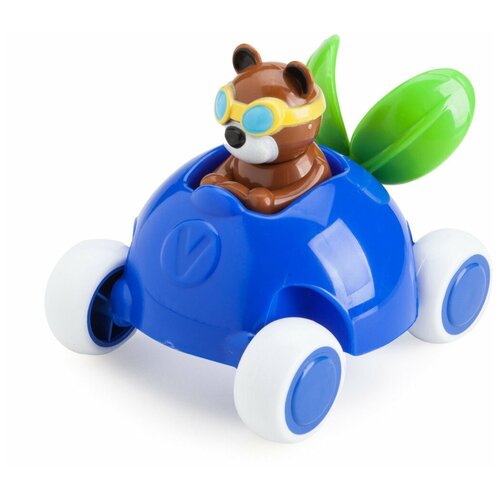 Игрушка «Машинка-черничка», с мишкой, 14 см