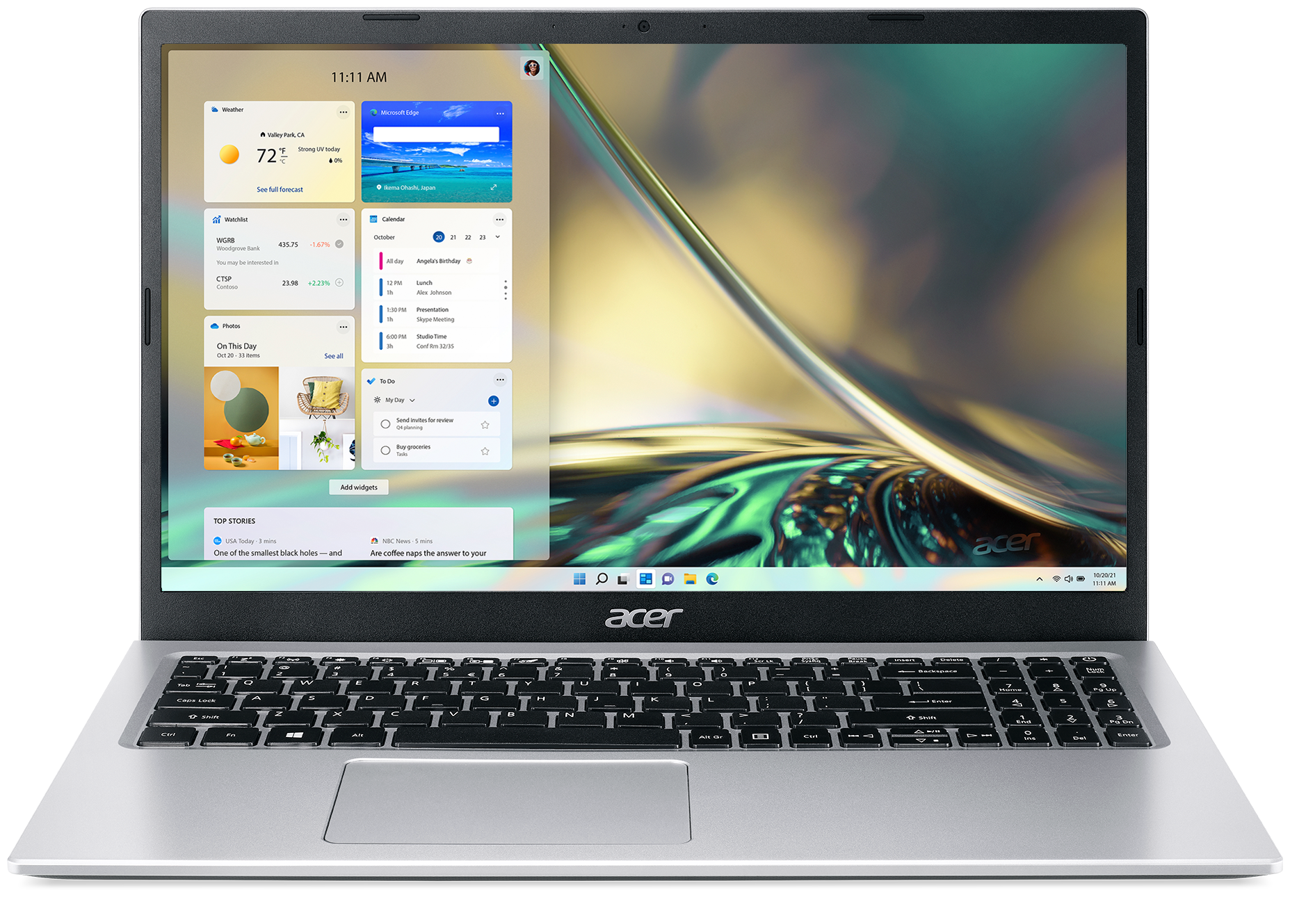 Ноутбук Acer Aspire 3 A315-35-C94J, 15.6" (1920x1080) IPS/Intel Celeron N4500/4ГБ DDR4/128ГБ SSD/UHD Graphics/Windows 11 Home, серебристый [NX.A6LER.01B]