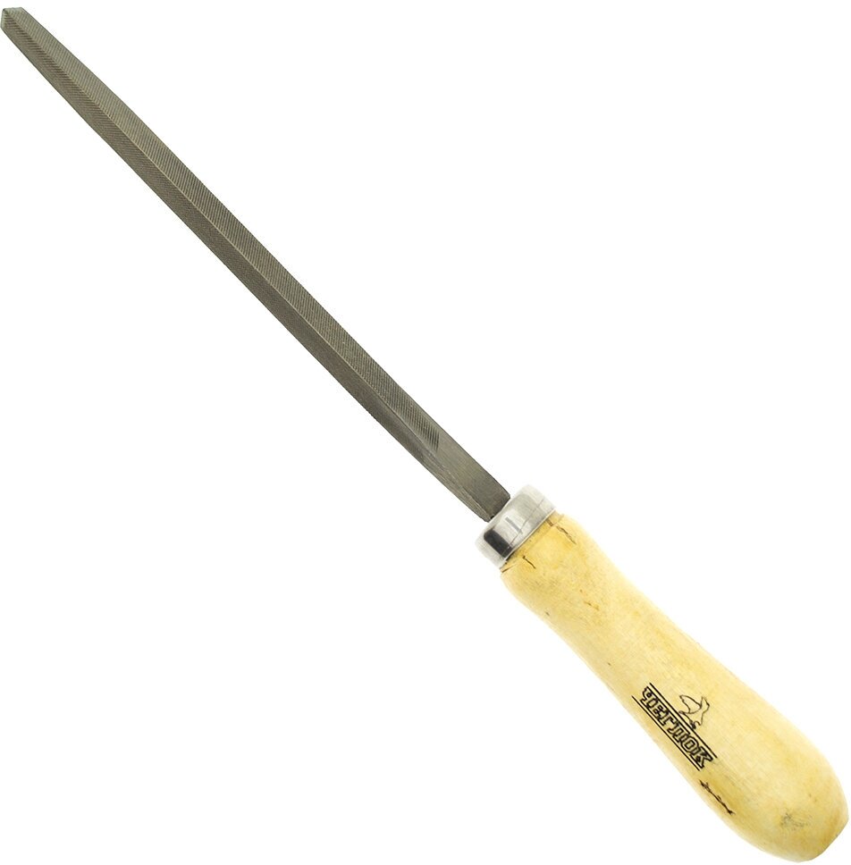 Напильник трехгранный Чеглок 16-06-412 с деревянной ручкой 150мм №2