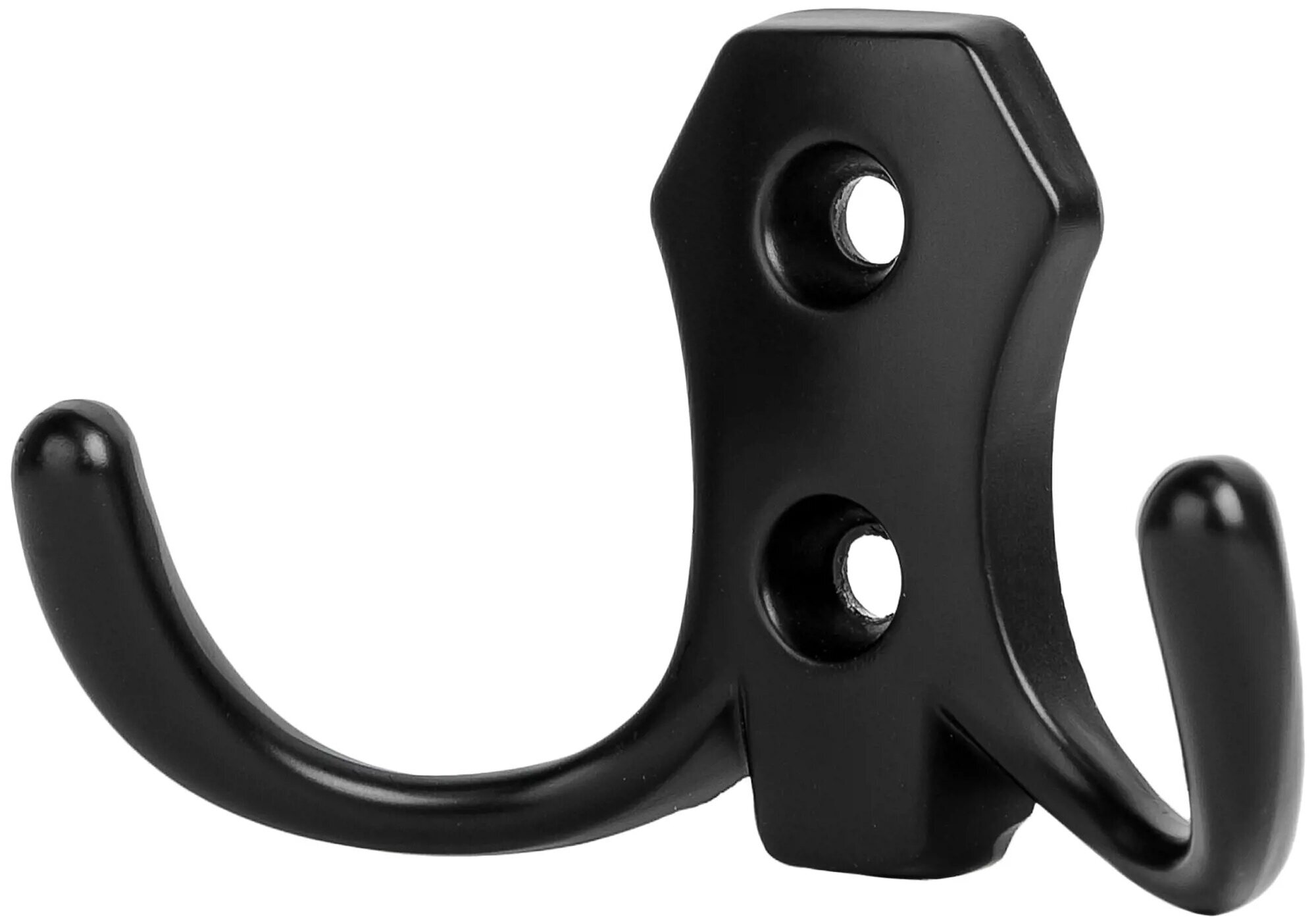 Крючок-вешалка Kerron KR0020, 75x45 мм, цвет чёрный - фотография № 1