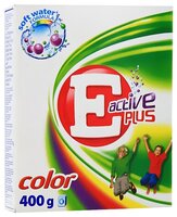 Стиральный порошок E Active Plus Color 0.4 кг картонная пачка