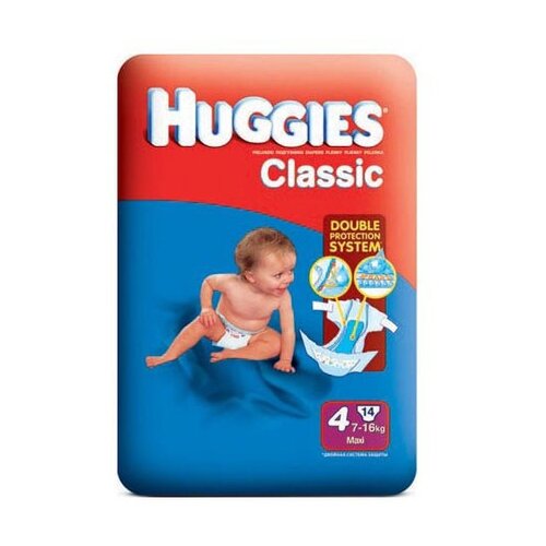 Huggies подгузники Classic 4 (7-16 кг), 14 шт.