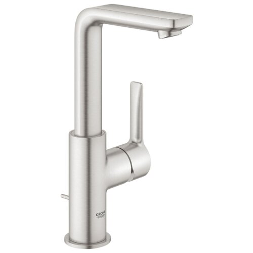 фото Смеситель для раковины (умывальника) grohe lineare 23296dc1, нержавеющая сталь однорычажный