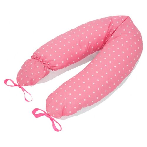 Подушка ROXY-KIDS для сна и кормления шарики+холлофайбер, розовый