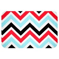 PEPPY Плюш CHEVRONS & ZIGZAGS CUDDLE фасовка 48 x 48 см 440 г/кв. м +- 5 100% полиэстер СК/Распродажа CP-2800-7 TURQ/RED/BLACK