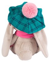 Мягкая игрушка Зайка Ми в зелёной кепке и розовом шарфе 23 см