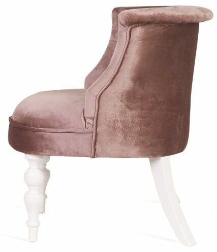 Кресло Бархат (эмаль белая / 24 - розовый) — фото 1