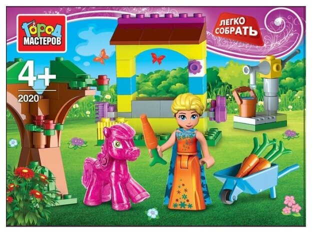 Симбат тойз Конструктор "Город Мастеров. Принцесса и пони", 72 детали, пластиковый