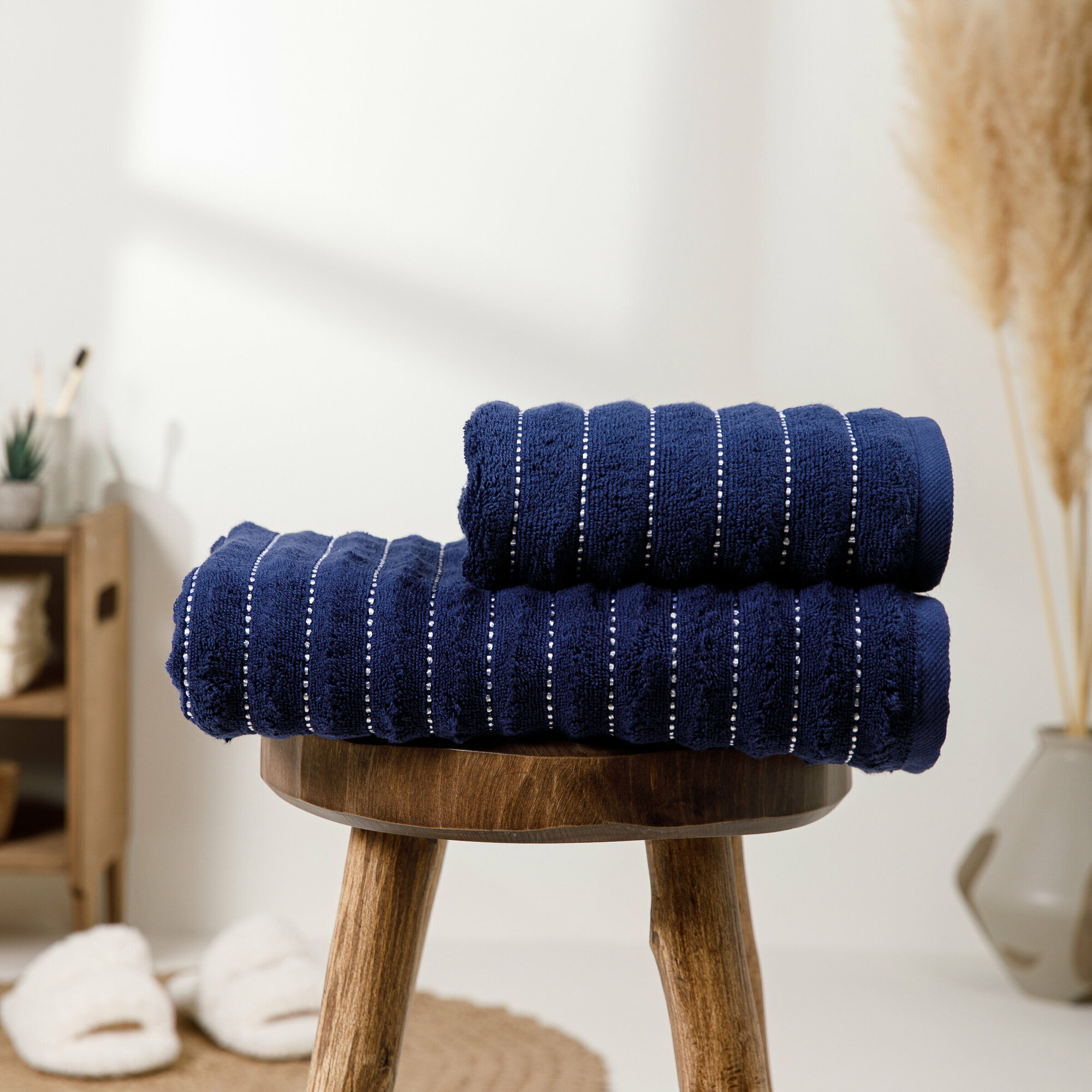 фото Набор полотенец махровых WINDSLOW "Lux" Dark night Махра 50х90, 70х140 2 шт.