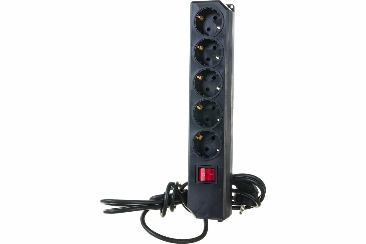 фото Gigant сетевой фильтр с заземлением ПВС 3x0,75 3500Вт 5 гнезда 3м 80096