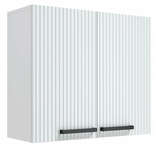 Кухонный шкаф навесной 80x68x28.6 см МДФ цвет белый фрезеровка