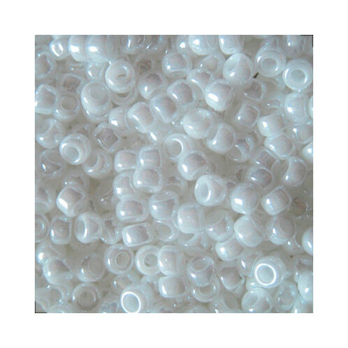 Бисер TOHO круглый, размер 11/0, цвет #121 (Непрозрачный глянцевый, белый), 10 грамм