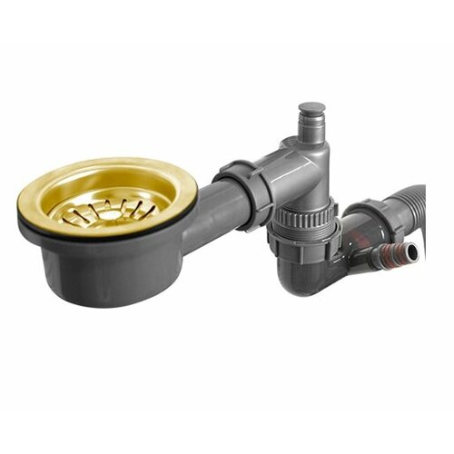 Плоский сифон с сухим затвором ZorG KC 1 BRONZE с решеткой слива цвет бронза 90 мм 3900₽