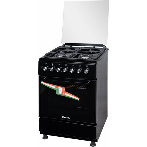 Газовая плита il Monte FO-GE6004 Black60 см Газ-контроль Элект духовка 64 л 55786₽