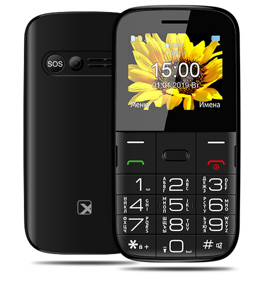 Мобильный телефон TEXET TM-B227 BLACK (2 SIM), черный