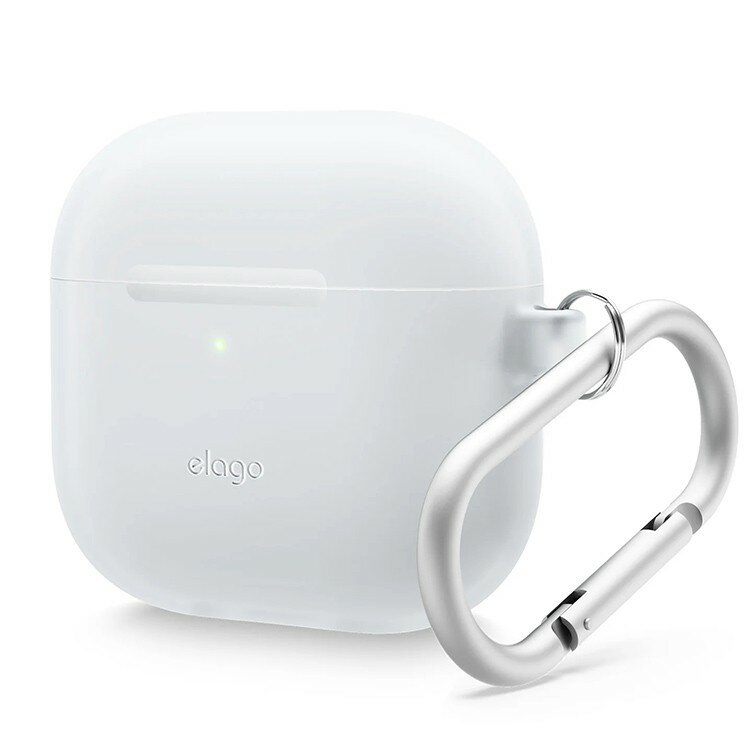 Elago с карабином силиконовый чехол для AirPods 4, Nightglow Blue