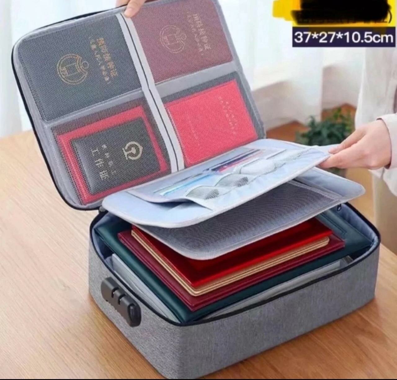 C для хранения документов с кодовым замком, серая