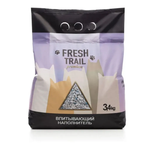 Fresh Trail Premium наполнитель кремниевый, впитывающий 3,4 кг