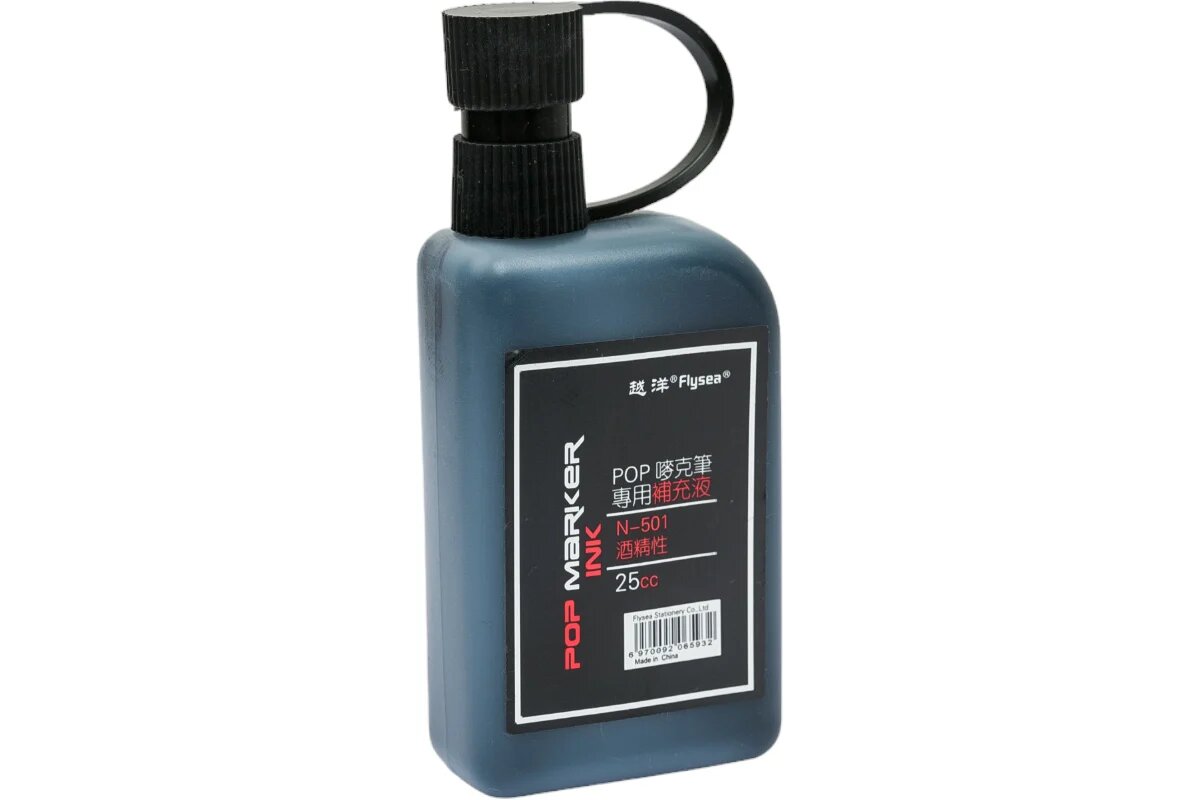 Перманентные маркировочные чернила Flysea N-501 (25 мл) черные N-501-black