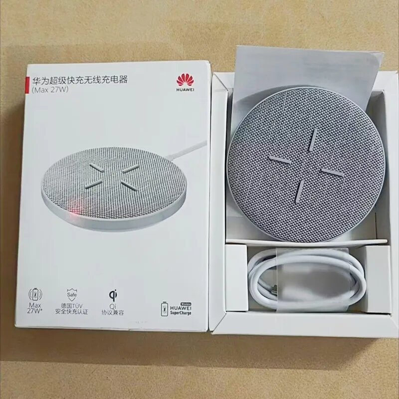 Беспроводное зарядное устройство Huawei Pura 70 Pro Max 27 Вт Super Charge для Huawei Qi Standard Charge для P60 Pro + iPhone серии 15/14/13/12/11, Grey