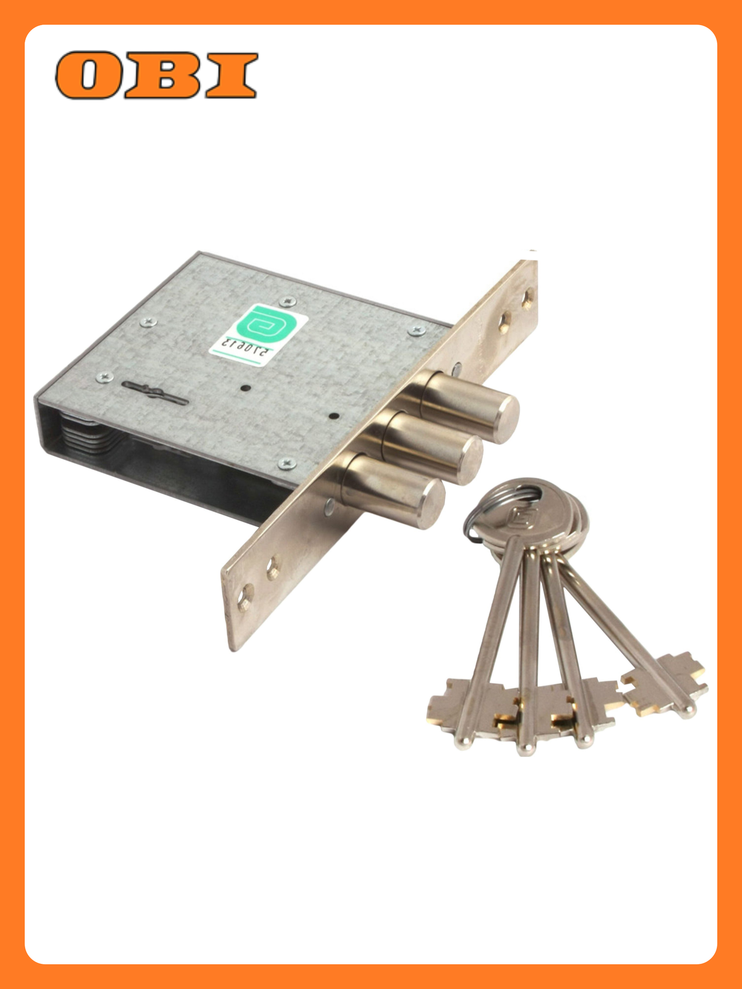 Замок Гардиан 30 01  сувальдный  для металлических дверей  серебристый