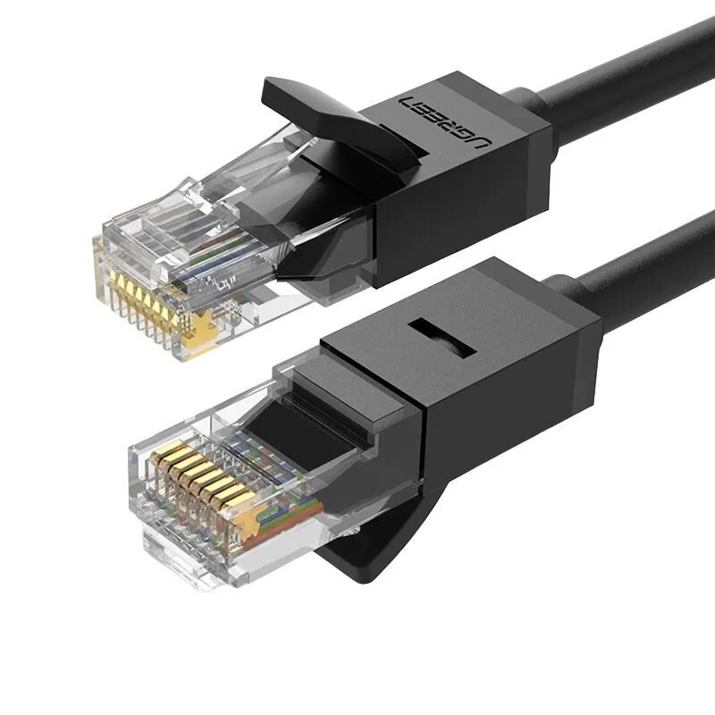 Кабель сетевой UGREEN NW102 (60545) Cat 6 8-Core U/UTP Ethernet Cable. Длина: 1,5м. Цвет: черный
