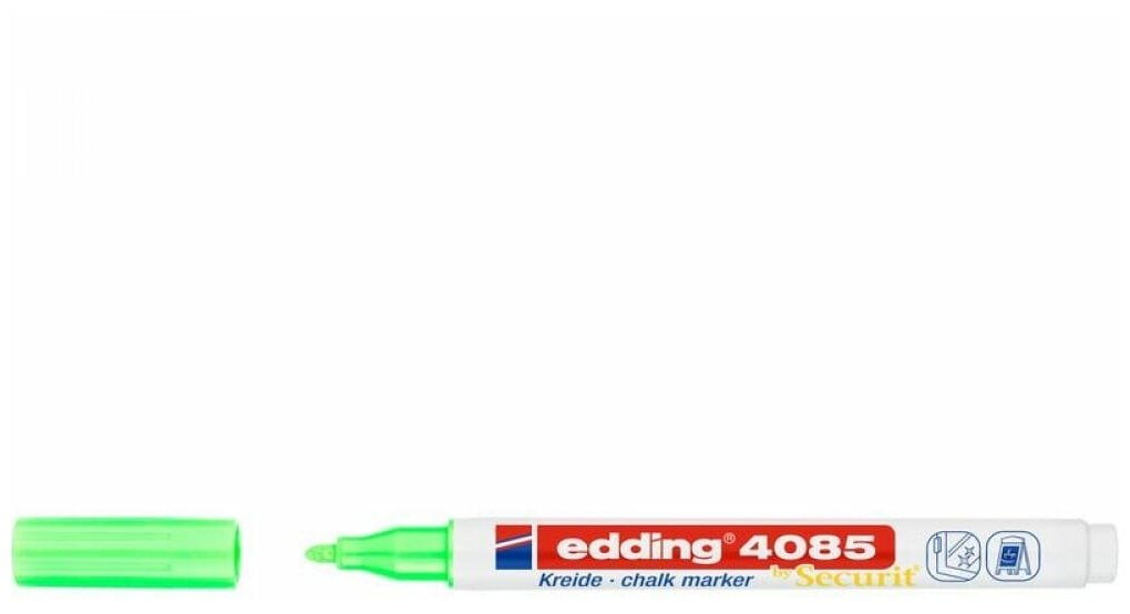 Edding Маркер меловой (4085), Неоновый зеленый, 1 шт. - фотография № 2