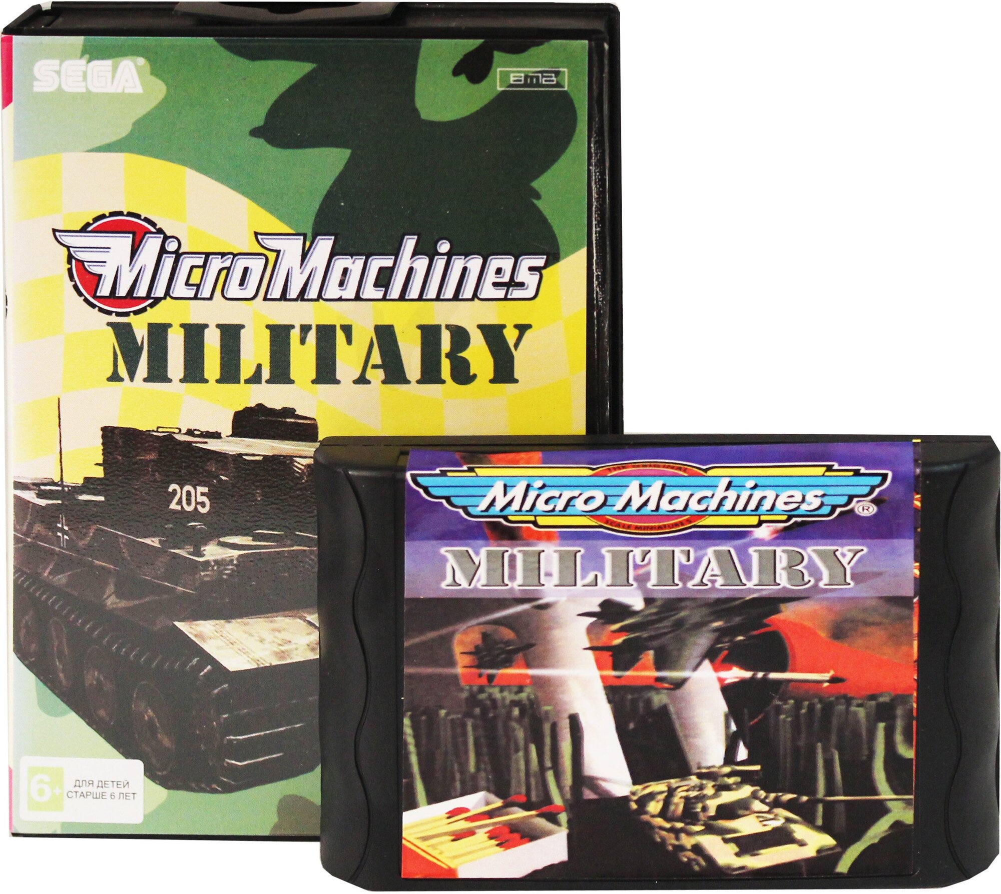 Micro Machines Military - дикие гонки на крошечных самолетах машинах танках и катерах на Sega