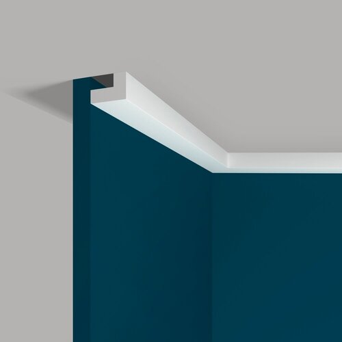 Изображение товара Плинтус потолочный 22 х 32 мм под покраску для натяжного потолка под подсветку полистирол Перфект Plus P65-1 метр