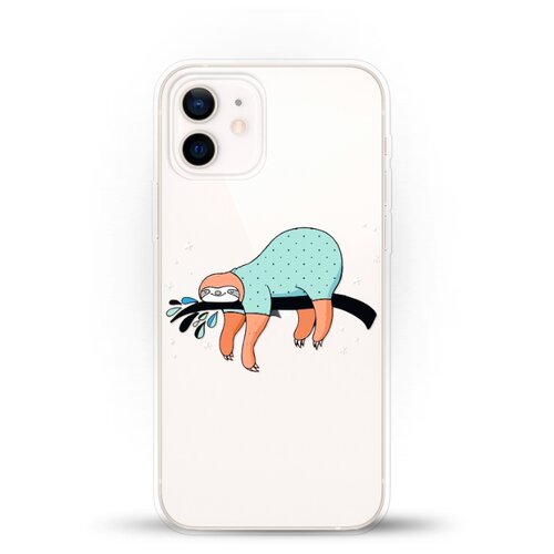фото Силиконовый чехол ленивец на ветке на apple iphone 12 mini andy & paul
