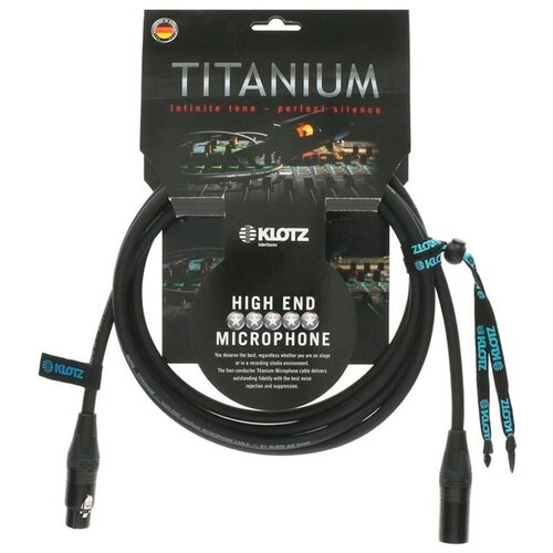 TI-M0500 Titanium Кабель микрофонный, 5м, XLR, Klotz кабель инструментальный 4 5м klotz ti 0450pp