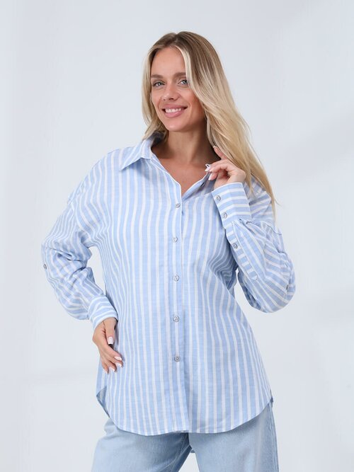 Рубашка  VITACCI, размер 48-50, голубой