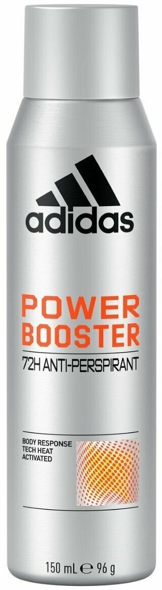 Дезодорант-спрей Adidas POWER BOOSTER антиперспирант мужской 72 часа 150 мл (из Финляндии)