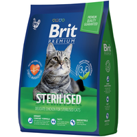 Brit Premium Cat Sterilised Chicken корм для стерилизованных кошек с курицей 2кг