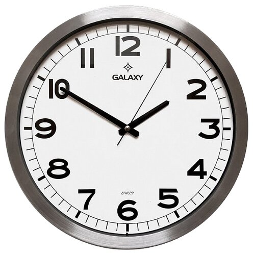 фото Часы настенные кварцевые galaxy m-1964-3 серебристый