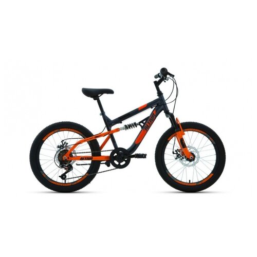 Велосипед 20 Altair MTB FS 20 disc 6 ск 20-21 г 13 Темно-серыйОранжевыйRBKT1F106004 2008700₽