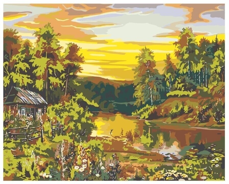 Картина по номерам Домик рыбака 40х50 см Hobby Home