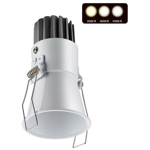 Встраиваемый светодиодный светильник с переключателем цветовой температуры Novotech 358906 LANG