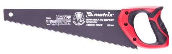 Ножовка по дереву Matrix 23549, 400 мм, 7-8 TPI
