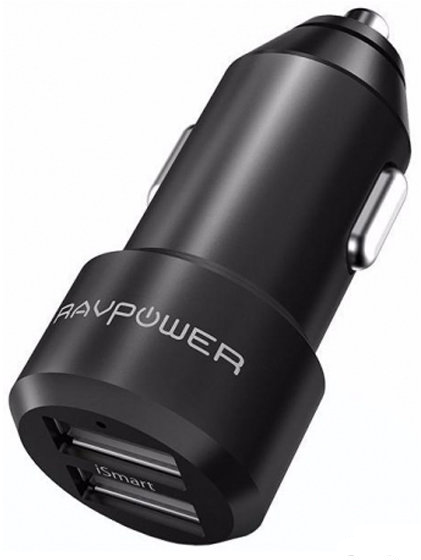 Универсальное автомобильное зарядное устройство RAVPower Mini, цвет черный (RP-VC006 BLACK)