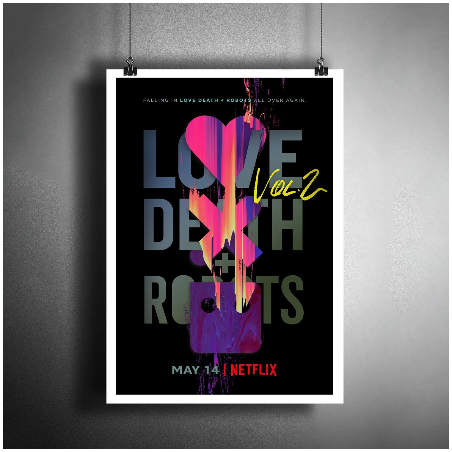 Постер плакат для интерьера "Мультсериал: Любовь. Смерть. Роботы 2. Love, Death & Robots 2"/ Декор дома, офиса, комнаты A3 (297 x 420 мм)